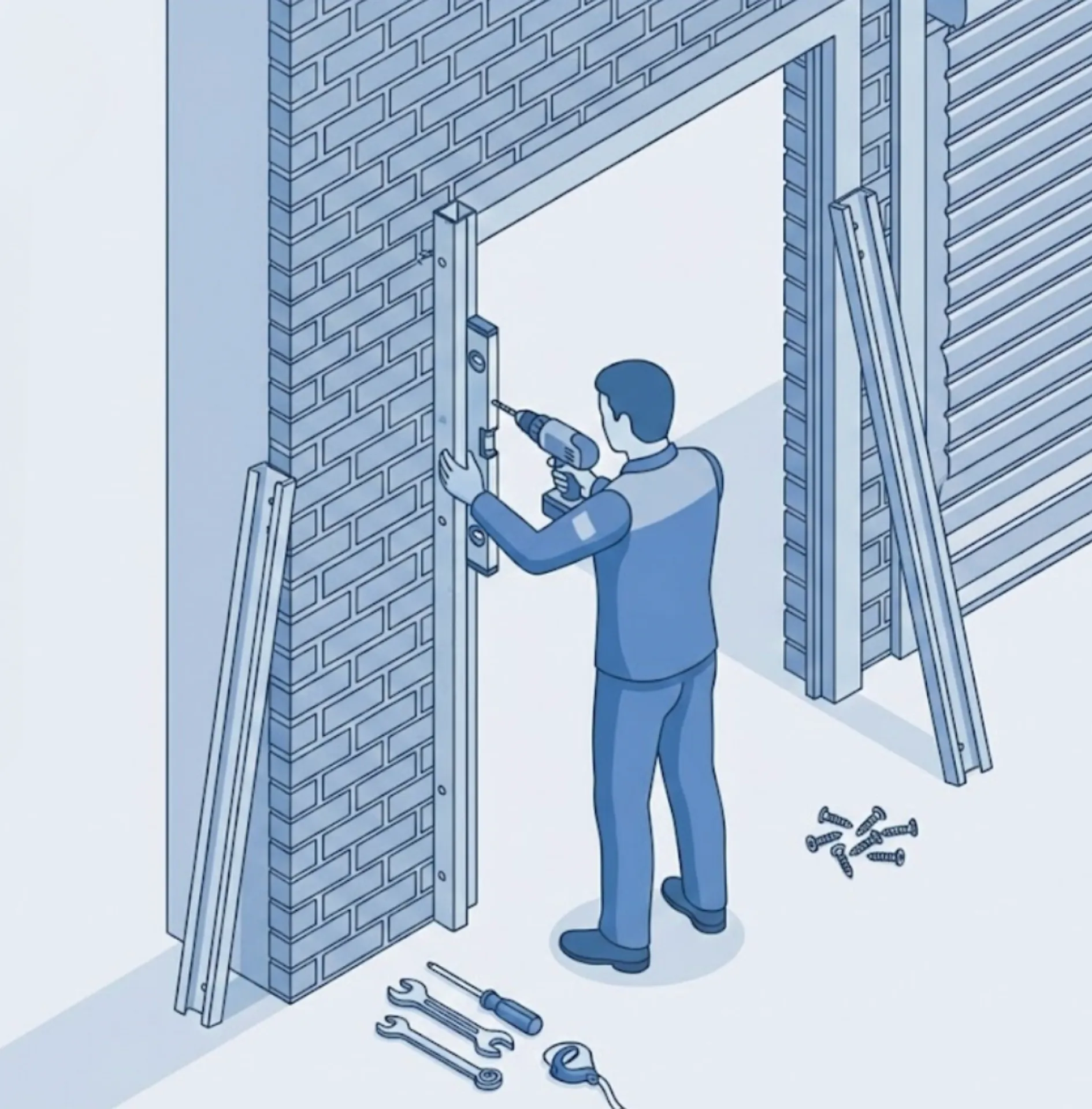 Pose rideau metallique propre 1 journee DRM Corbeil-Essonnes