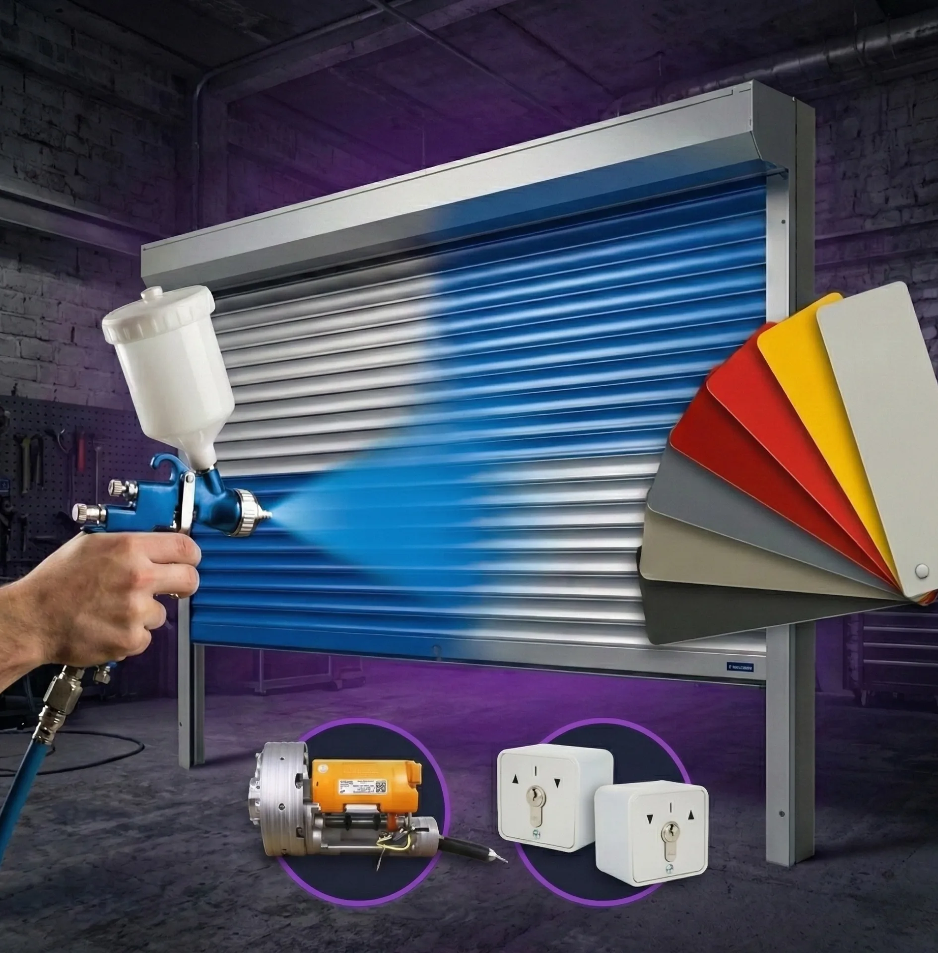 Materiaux acier alu inox polycarbonate fabrication rideau metallique